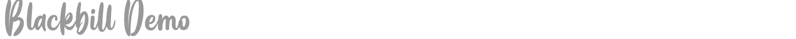 Blackbill font preview